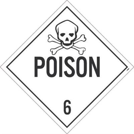 NMC Poison 6 Dot Placard Sign, Pk25 DL8TB25